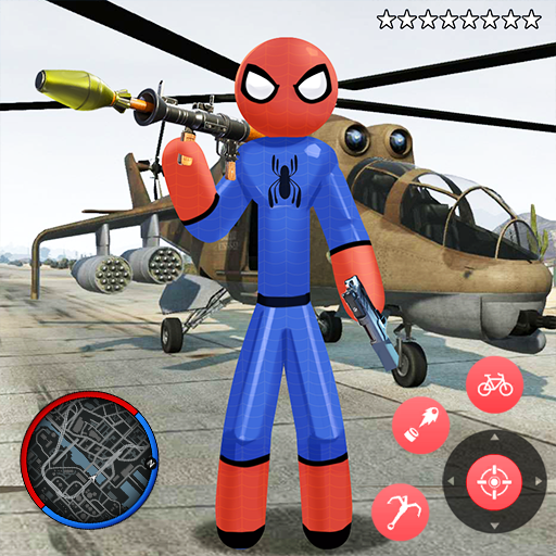 Stickman Spider Rope Hero City Gangstar Crime icon