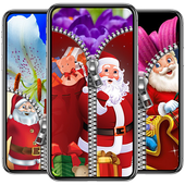 Santa Claus Zipper Lock Screen, Christmas Zip Lock icon