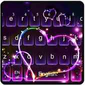 Neon Love Heart Keyboard icon