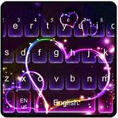 Neon Love Heart Keyboard on 9Apps