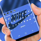 Blue nike Keyboard theme أيقونة