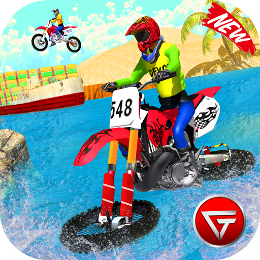 Beach Water Surfer Dirt Bike: Free Racing Games 3D أيقونة