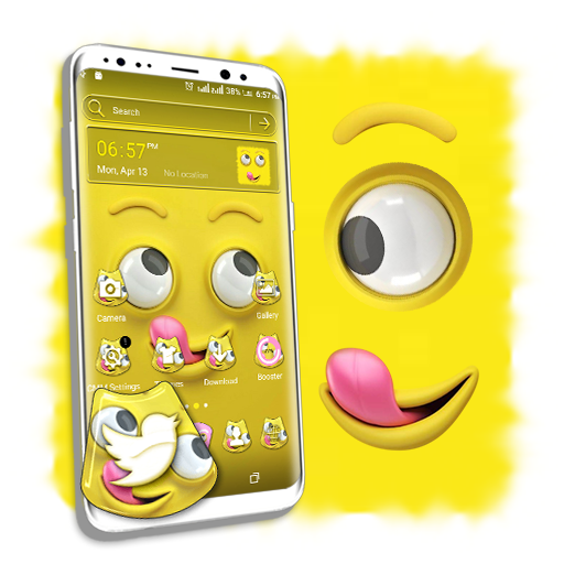Cute Funny Face Launcher Theme icon