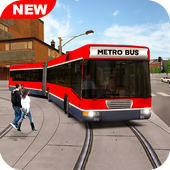 Real City Metro Bus 3D Simulation Game icon