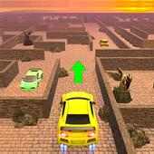 Mountain car driving in Labyrinth Maze 3d