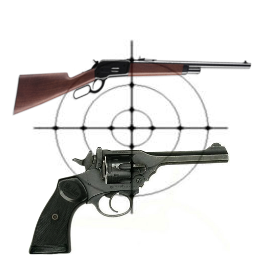 Shooting game, western gun icon