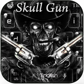 Skull two Gun Keyboard icon