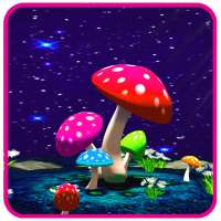 3D Mushroom Night Live Wallpaper