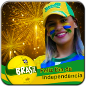 Brazil Independence Day Photo Frame: Face Flag icon