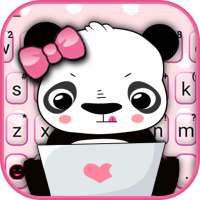 Pink Panda Keyboard Theme