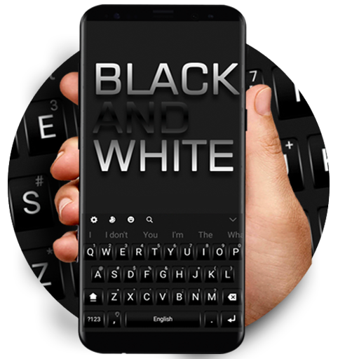 Black and White Keyboard Theme icon