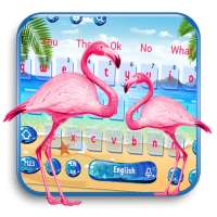 Pink Summer Flamingo Keyboard on 9Apps