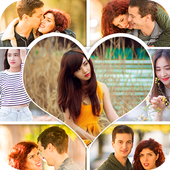 Heart Shape Collage Maker icon