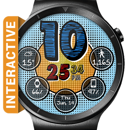 Retro Pop HD Watch Face Widget &amp; Live Wallpaper أيقونة