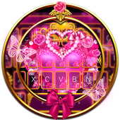 Pink Love Heart أيقونة