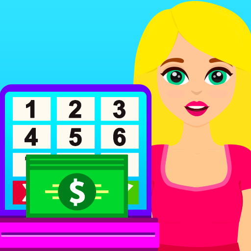 supermarket shopping cashier game icon