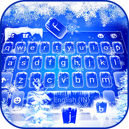 ชุดรูปแบบคีย์บอร์ด Froze Snowflakes Live icon