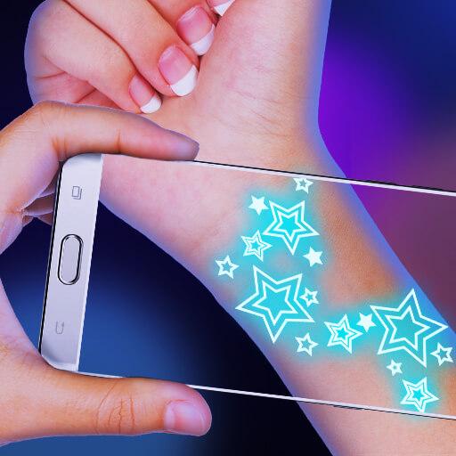 Неон Татуировки Симулятор иконка