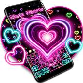 Neon Hearts Keyboard on 9Apps