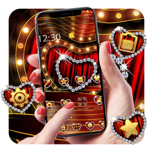 Red Metal Glitter Diamond Theme icon