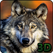 Wild Wolf Sim City Attack 3D icon