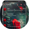 Red rose wallpaper theme أيقونة