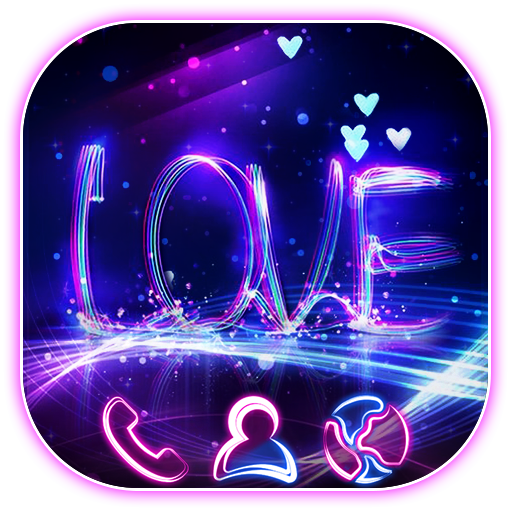 ضوء النيون حالم الحب الموضوع أيقونة
