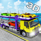 Heavy Truck Cars Transport 3d icon