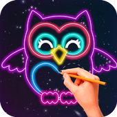 Glow Draw Cartoon Tiere icon