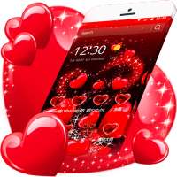 Red Heart Love Sparkling Theme on 9Apps