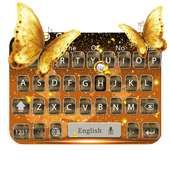 Golden powdered Butterfly icon