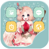 Kawaii girl theme-ABC Launcher icon