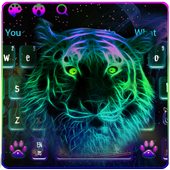 Neon Tiger Keyboard Theme أيقونة