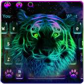 Tema Keyboard Neon Tiger on 9Apps