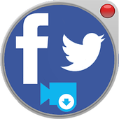 Download Video in FaceBooK and  Twitter icon