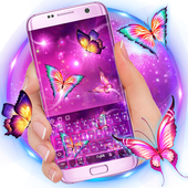 3D Neon Butterfly Keyboard Theme icon