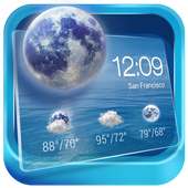 Transparent Weather & Clock on 9Apps