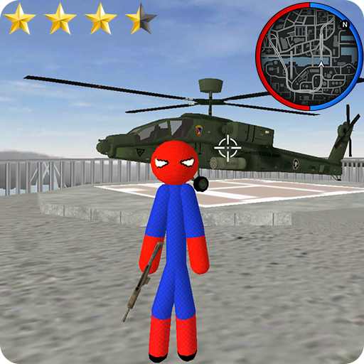 Stickman Spider Rope Hero Gangstar City icon