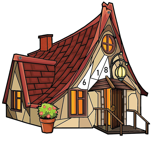 House Poly Art Color by Number icon