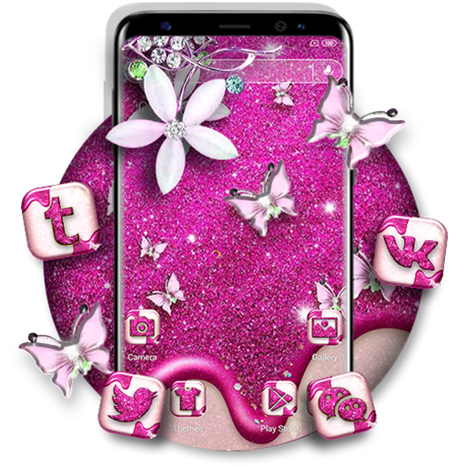 Glitter Butterfly Launcher Theme icon