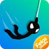 Stickman swing hook icon