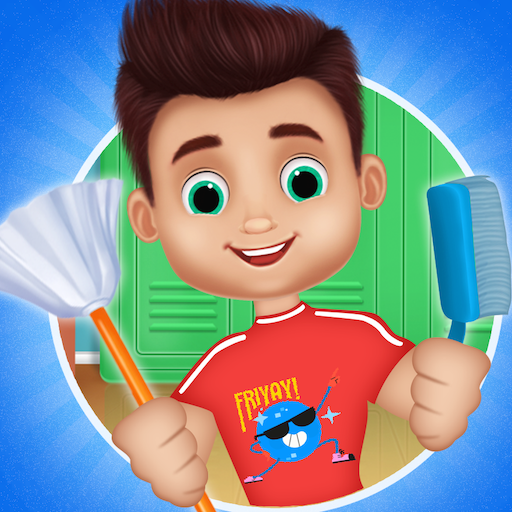 Messy School Cleaning - Bus classroom cleanup icon