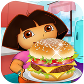 Dora Cooking Burger icon