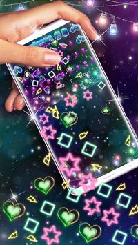 Neon Heart Gravity Keyboard Theme screenshot 1