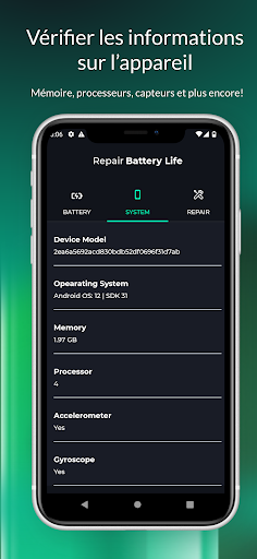 Batterie de réparation screenshot 3