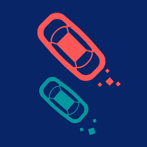 2 Cars : Clash of two racing cars with one brain icon