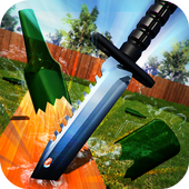 Flippy Knife Throw To Bottle Target Simulator icon