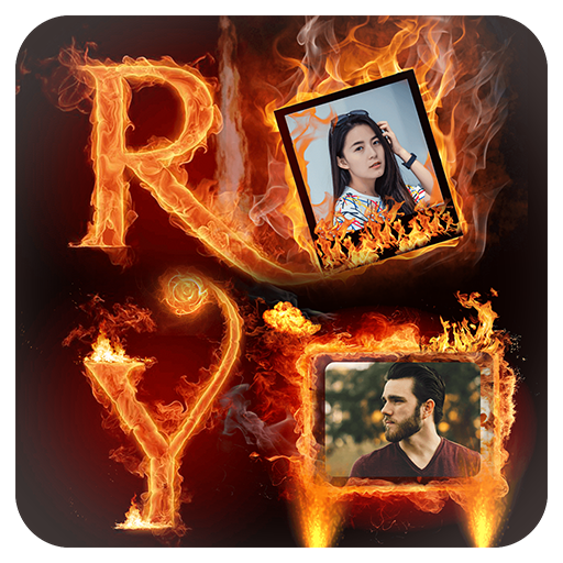 Fire Text Photo Frames icon