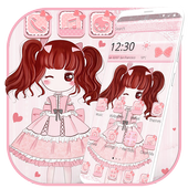 Cute Pink Kawaii Princess Theme أيقونة