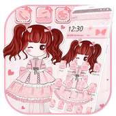 Cute Pink Kawaii Princess Theme on 9Apps